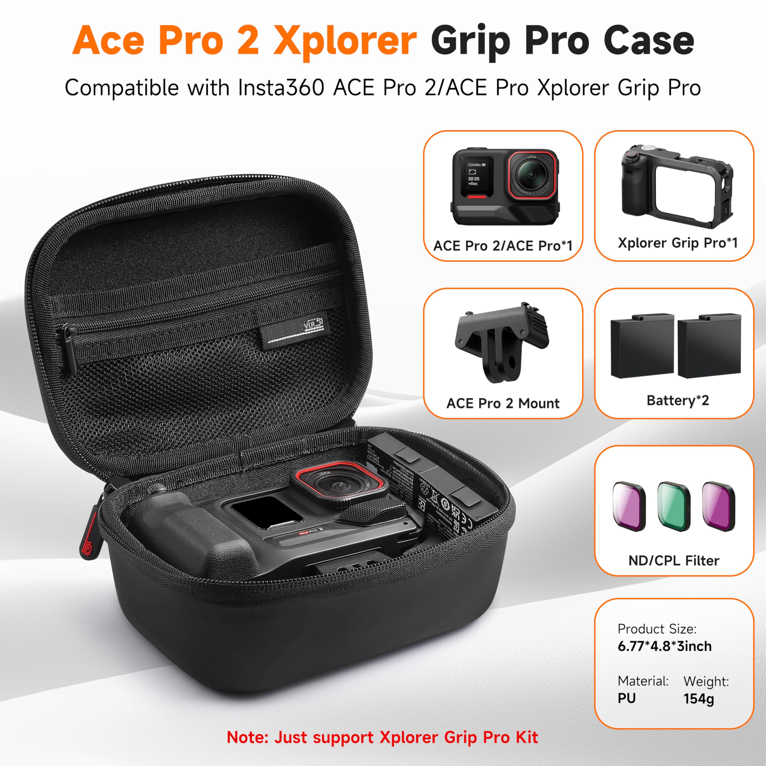 Battery Case Storage - Carrying Case For Insta360 Ace Pro