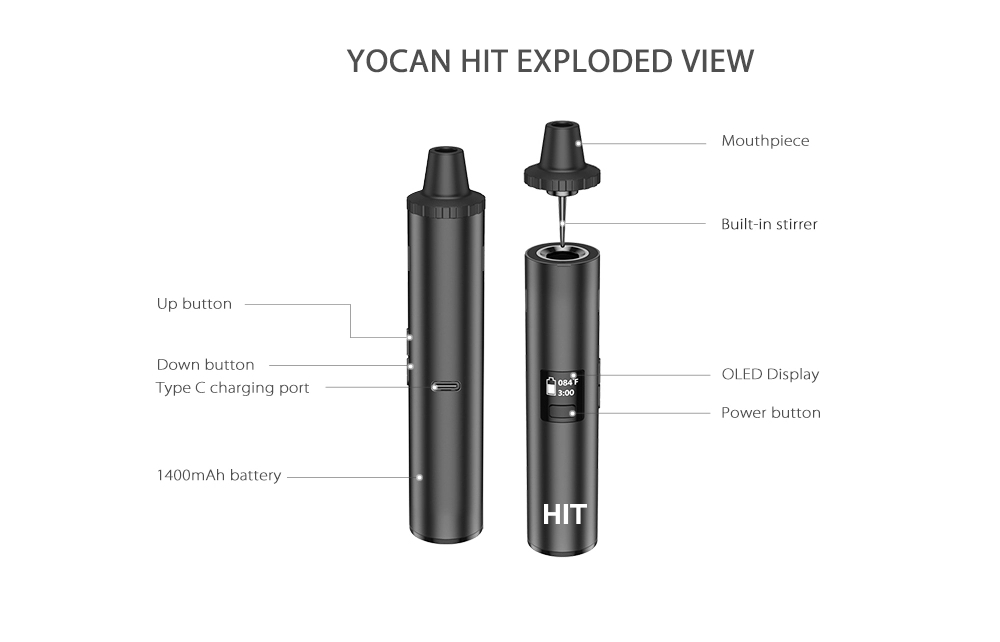 Original Yocan Hit Dry Herb Va – Vaping Area recenzja i cena