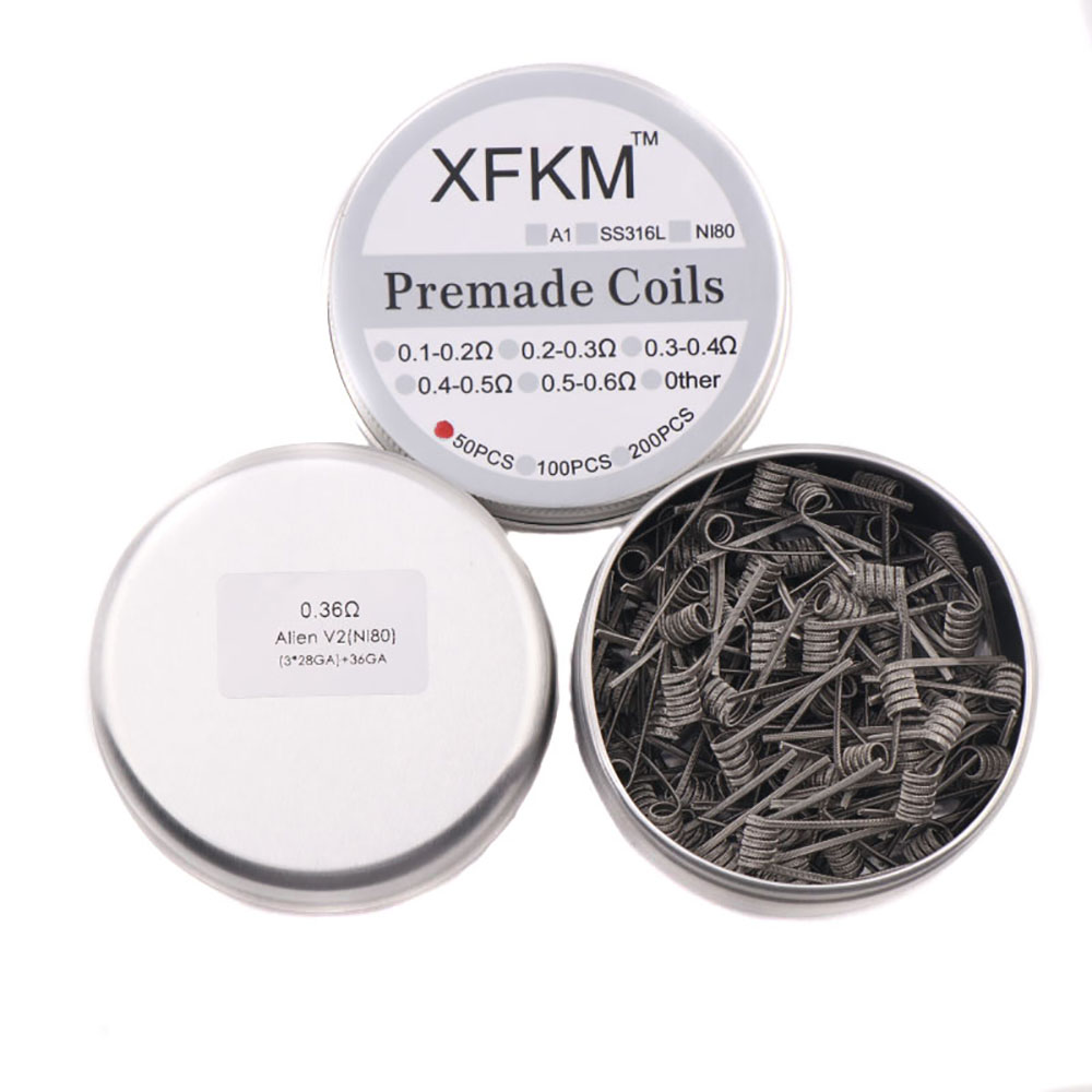 NEW XFKM 100PCS/box NI80/A1/SS – Clapton Wire Pre Built recenzja i cena