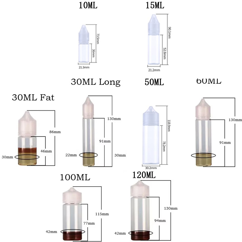 5Pcs 10/15/30/50/60/100/120ml  – Juice Bottle Dropper recenzja i cena
