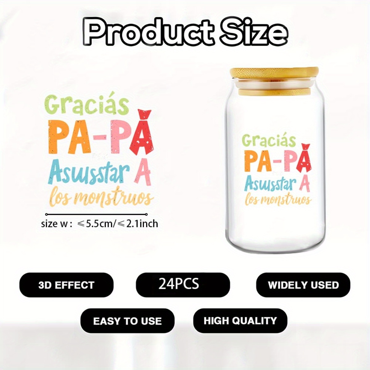 24Pcs/Set Father's Day Quotes  – Rdta Tank Glass recenzja i cena