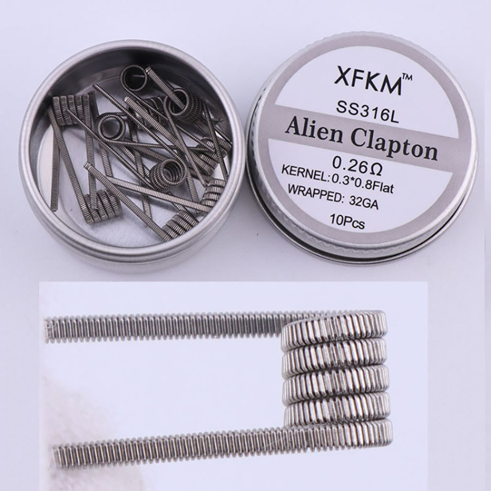 SS316L 10Pcs/Box Prebuilt Coil – Clapton Wire Pre Built recenzja i cena