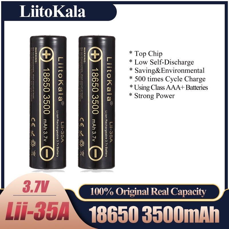 2-10pcs LiitoKala Lii-35A 1865 – Vape Battery 18650 recenzja i cena