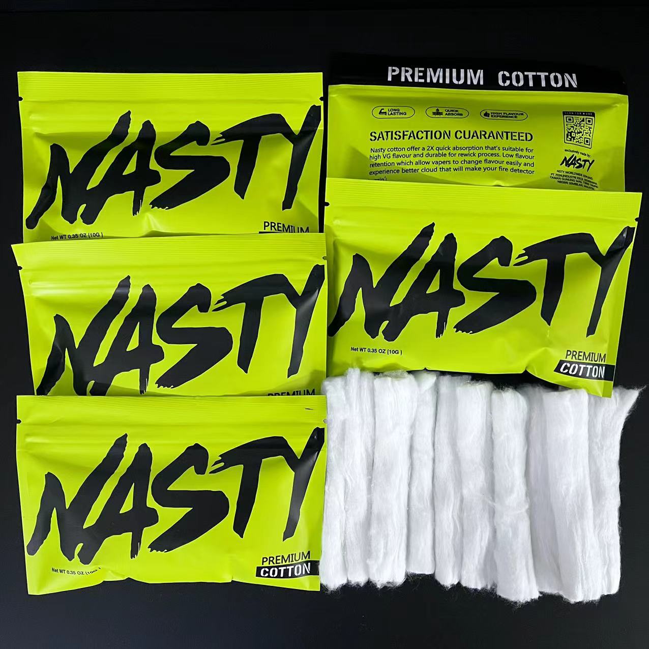 10/5 x Bag NASTY Cotton Long F – Cotton Wick Organic recenzja i cena