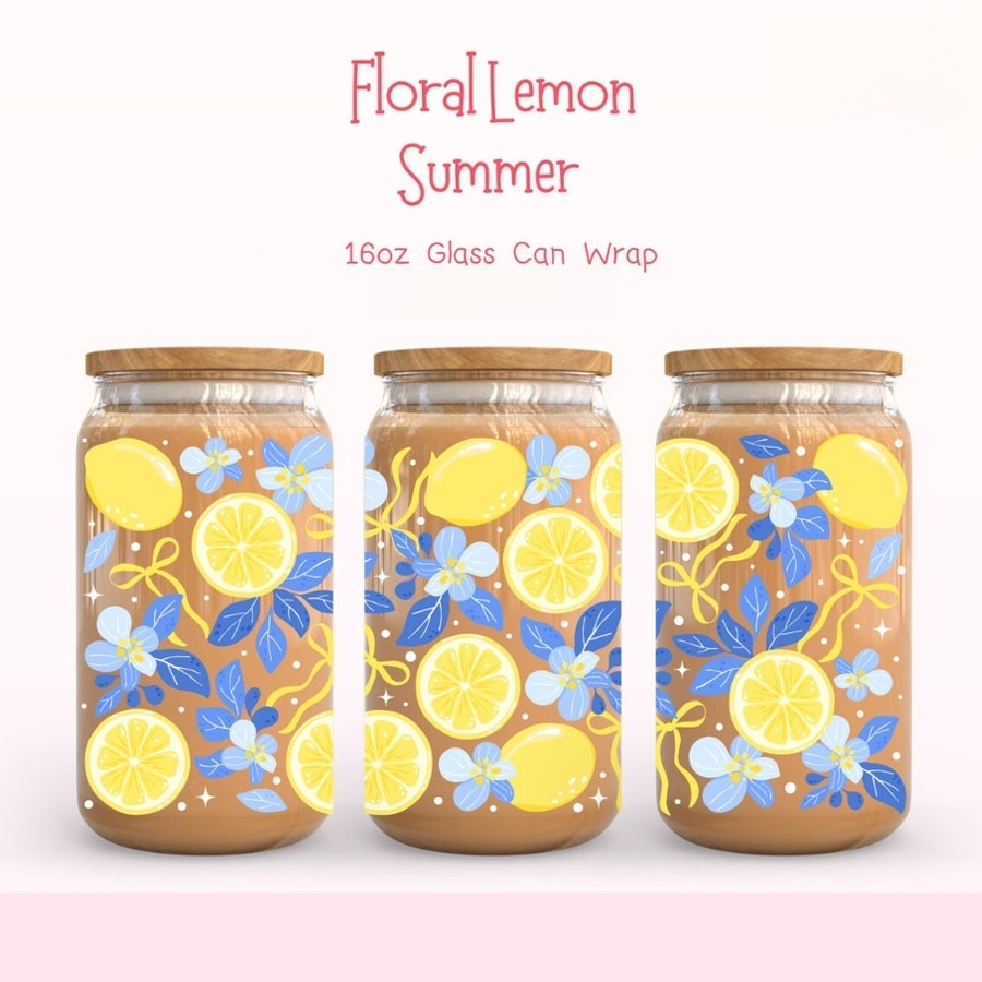 Lemon Floral UV DTF Transfer S – Rdta Tank Glass recenzja i cena
