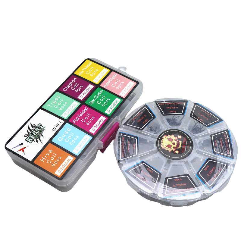 48Pcs/Set Pre Built Coils RTA  – Clapton Wire Pre Built recenzja i cena