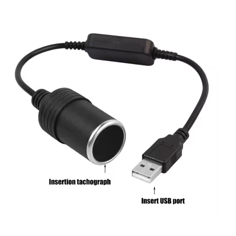 1pc 5V 2A USB To 12V Cigarette – Accessories For Vaping recenzja i cena