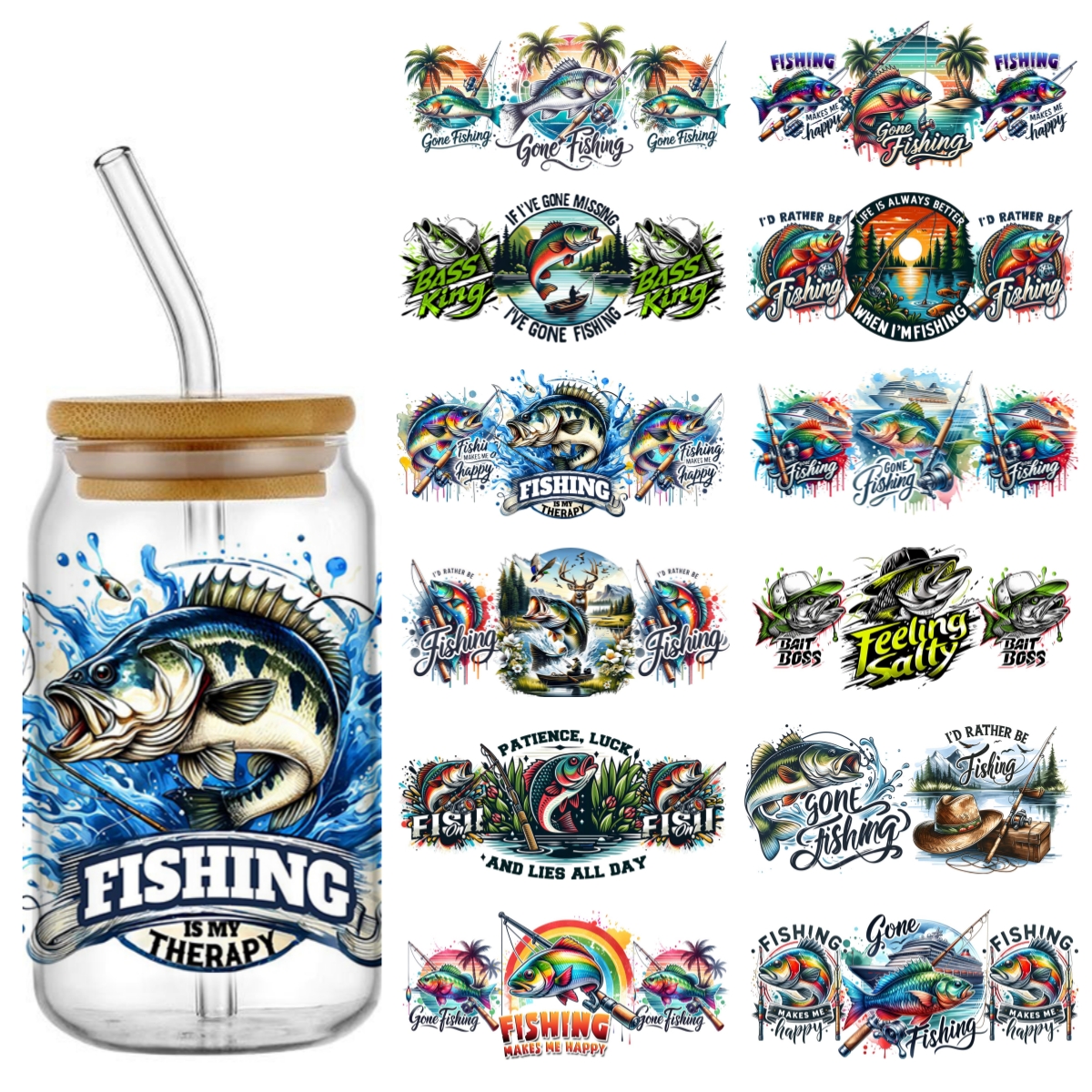 UV DTF Go Fishing Design Trans – Rdta Tank Glass recenzja i cena
