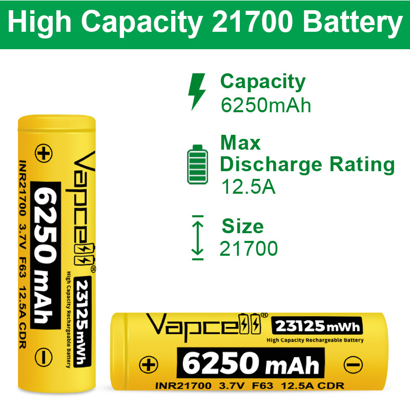 New High-capacity 21700 Batter – Vape Battery 18650 recenzja i cena