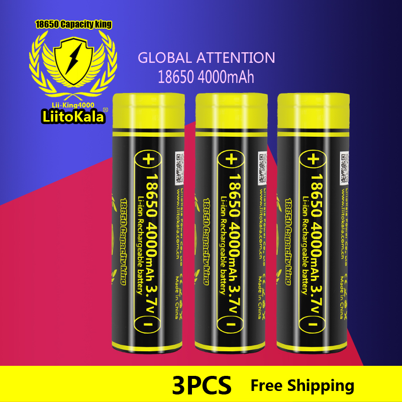 3pcs LiitoKala King4000 Highes – Vape Battery 18650 recenzja i cena