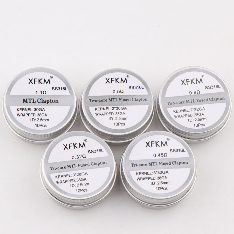 NEW XFKM 10PCS/box NI80/A1/SS3 – Clapton Wire Pre Built recenzja i cena