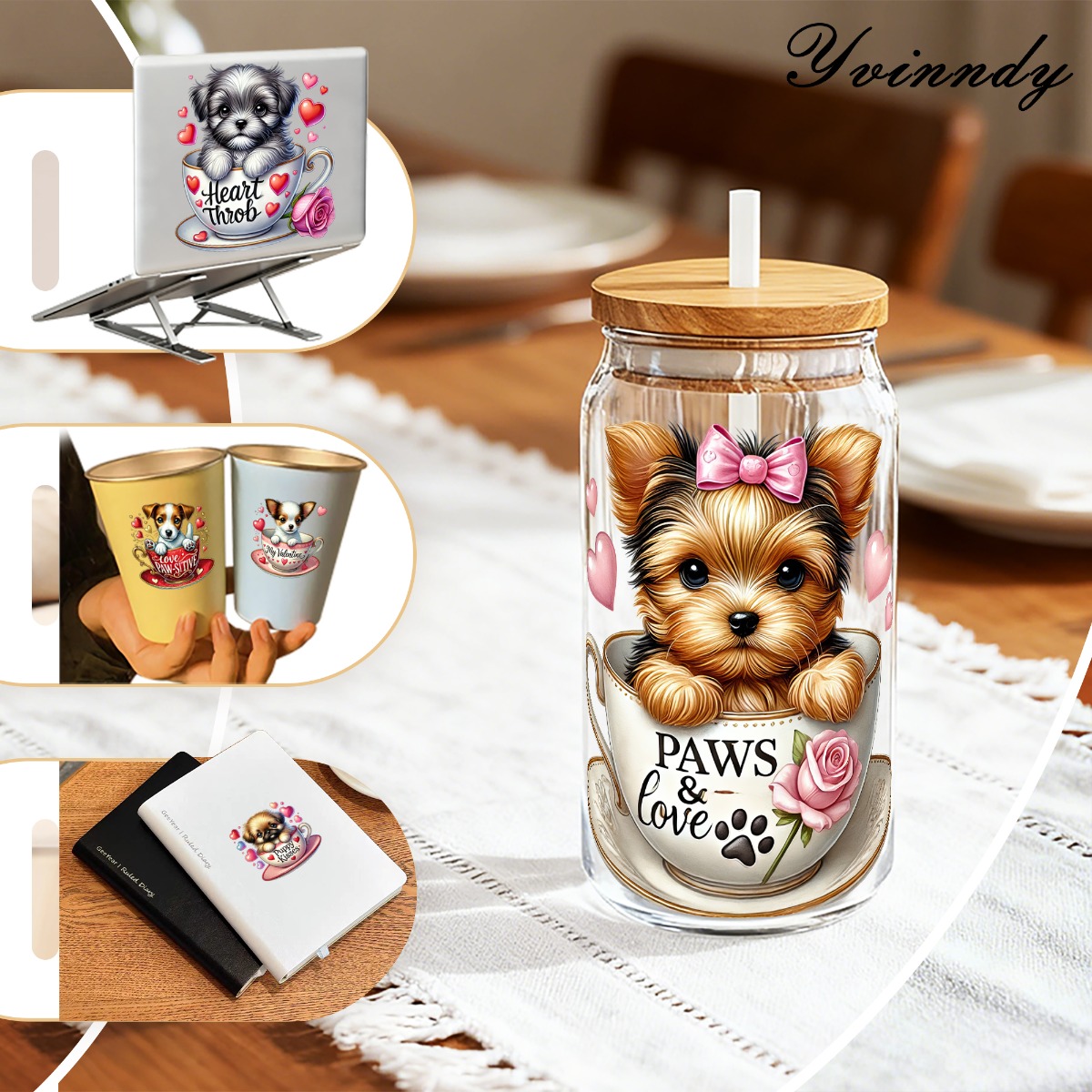 5Pcs/Set Valentines Puppy 16OZ – Rdta Tank Glass recenzja i cena