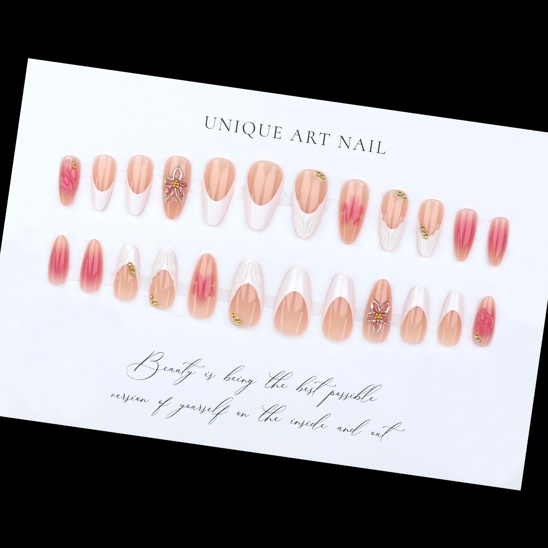 24pcs Simple White French Nude – Drip Tip Resin recenzja i cena