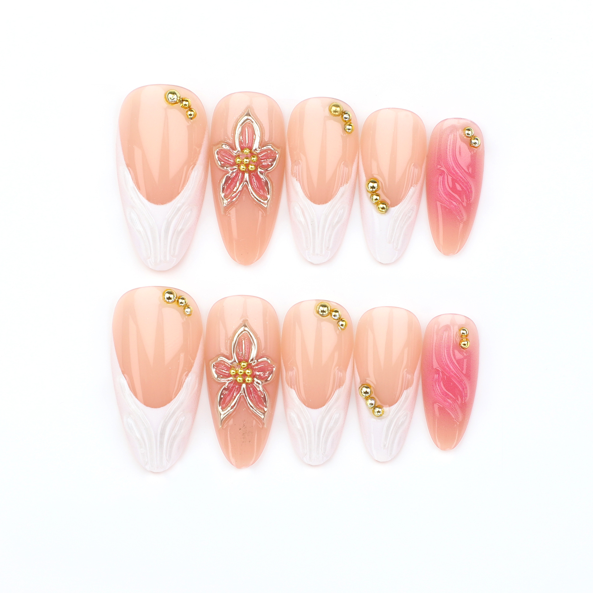 24pcs Simple White French Nude – Drip Tip Resin recenzja i cena